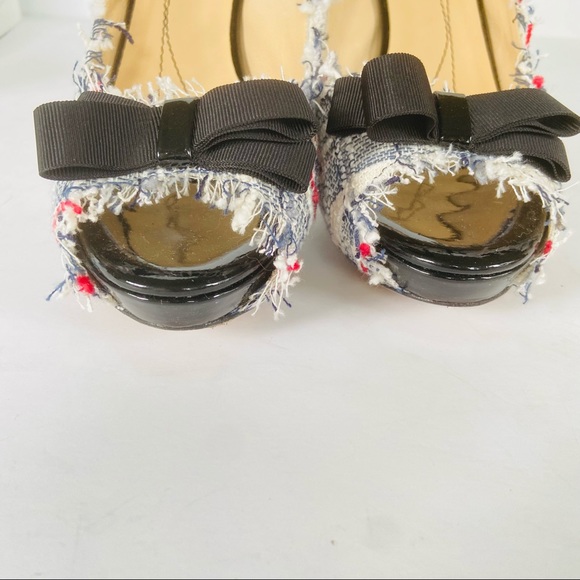 Kate Spade black white tweed heels  8 - Picture 13 of 15